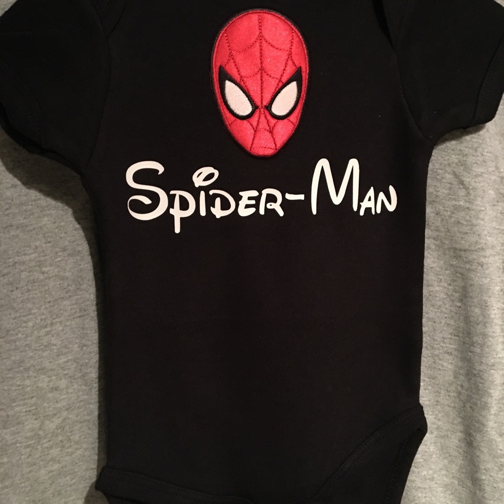 Lisa’s Artistic Designs Spider-Man onesie